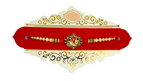 Image of A. D Studded Ganesha Rakhi For Brother | Rakhi Combo-111 | rakhi || rakhi set || rakhi for brother rakhi combo || bhaiya bhabhi rakhi || rakhi gifts