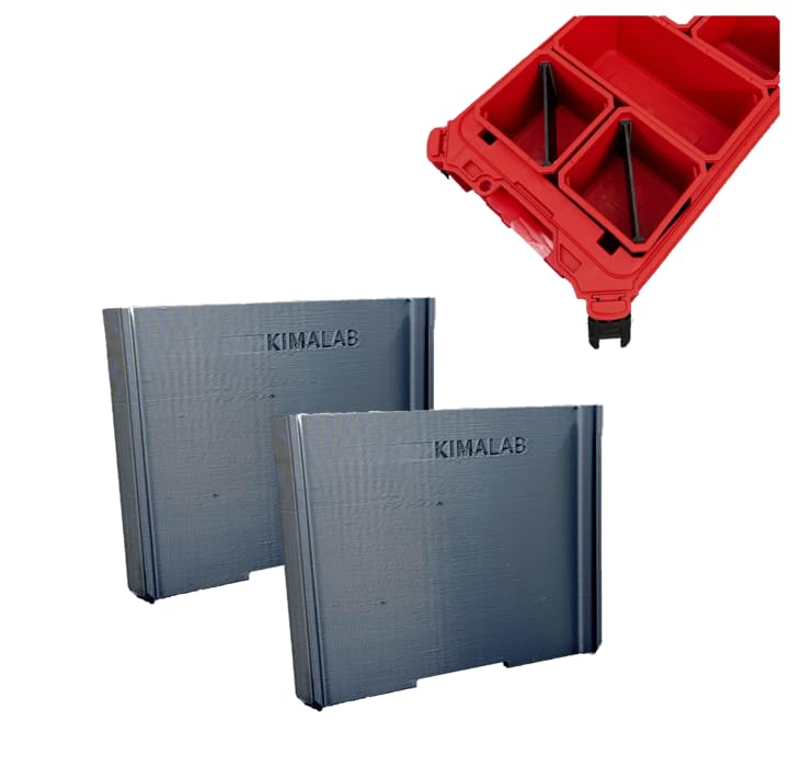 Kimalab 2-Slot Dividers for Milwaukee PACKOUT Organizer Durable Tool Bin Dividers Made in USA 2-Pack