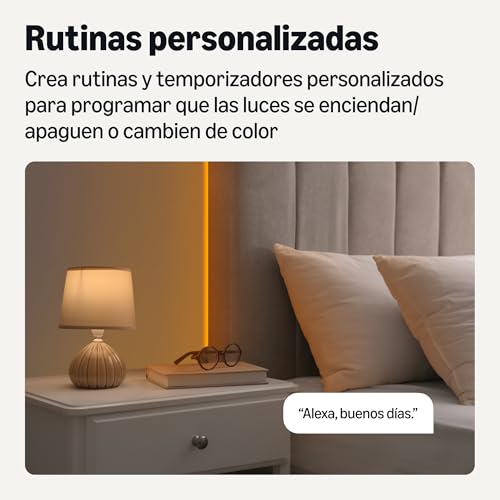 Miniatura 5 de Amazon Basics Tira de luz LED inteligente de 5 m, RGBW, funciona solo con Alexa, Multicolor