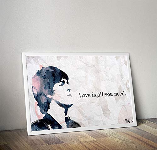 Poster The Beatles Love is All You Need Wall Art - Les Beatles, Paul McCartney, John Lennon, RIngo Starr, George Harrison Poster The Beatles Love is All You Need Wall Art – Image 5