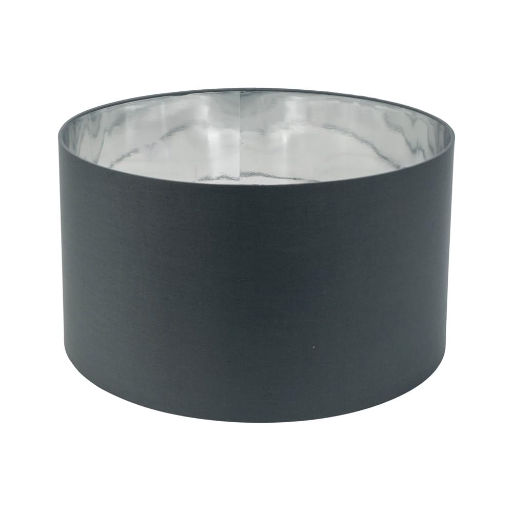 Valuelights Charcoal & Chrome (No Bulb) | Reni Large Pendant Shade With Charcoal & Chrome Inner | Shades, Home Décor & Improvement Essential | 450Mm Shade Width
