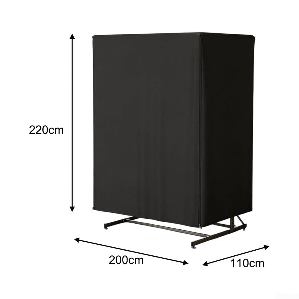 Copertura per portabici da 5 a 8 biciclette, resistente alle intemperie, tessuto Oxford 210D, con doppia cerniera laterale, sistema di chiusura a scatto antivento