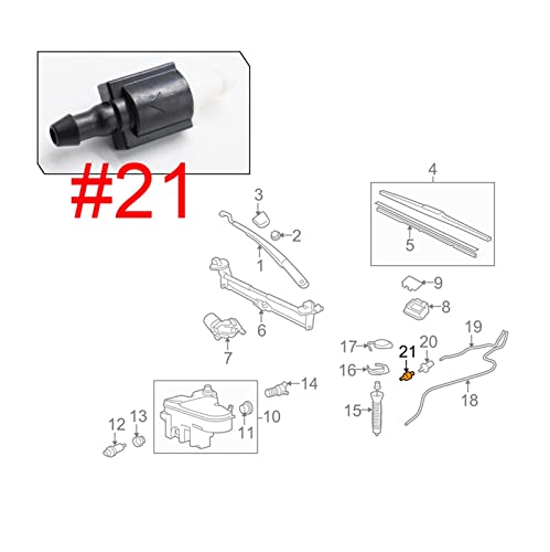 Válvula de retención de limpiaparabrisas delantero para Avalon Camry y Prius 2