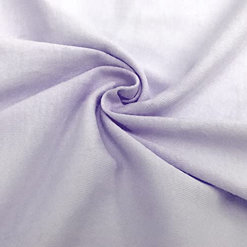 Image of TL Care Supreme Fitted Crib Sheet 28 inch x 52 inch, Enhanced Thickness for Soft, Breathable Neutral 100% Cotton Jersey Comfort, Lavender, for Boys and Girls (Pack of 2)