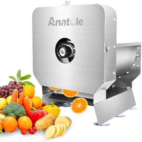 Anatole Electric Vegetable Slicer Commercial Fruit Cutter Stainless Steel 0-0.4