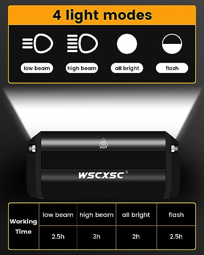 Bright Bike Light for Night Riding, USB Rechargeable Bicycle Light, Bicycle Headlight Set, Daytime Running Light, Waterproof Bike Headlight and Taillight for Adult Kid Mountain MTB Off-Road Cycling - Image 6