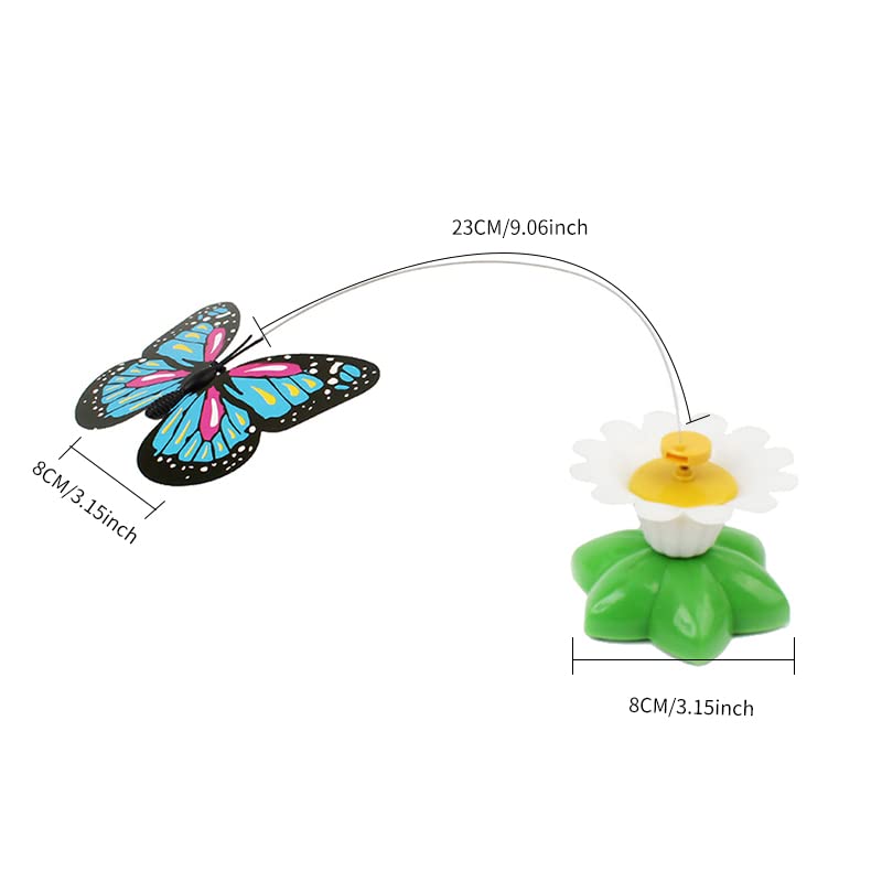 Amazon | 猫おもちゃ 蝶々猫じゃらし 電池式 電動 360度回転 猫遊び