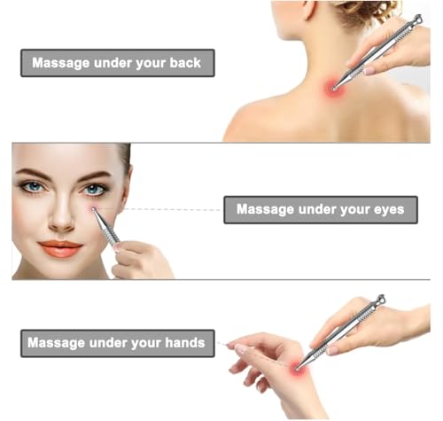 Image of Stainless Steel Acupuncture Pen-Deep Massage Tool- Reflexology Trigger Point Massage Tools for Relief Pain Full Body Relaxing Self-Massage Acupressure