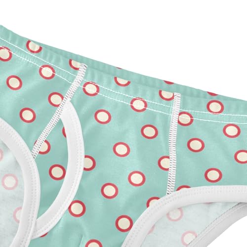 KLL White Polka Dot Red Background Toddler Boys Soft Boxer Briefs Cute Children Panties4