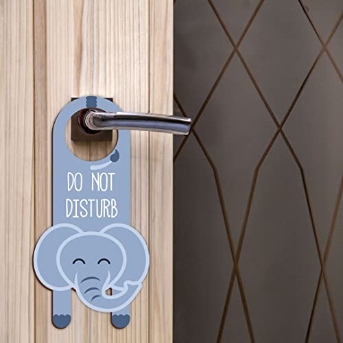 Image of CVANU Do Not Disturb Elephant Shaped Wooden Door Sign Hanger Size(24cm x 12cm) cv66