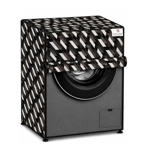 Image of Front Load Fully Automatic Washing Machine Cover for 8.5kg to 10kg | Waterproof & Dustproof Polyester Cover with Zip Closure | Suitable with Samsung, IFB, LG, Bosch & More (67 x 67 x 87 cm)