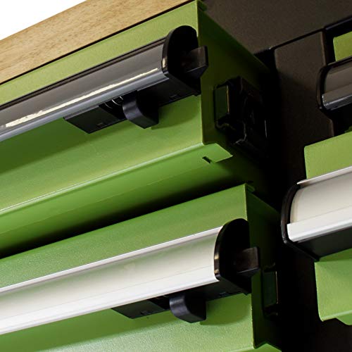 TRUTZHOLM® Werkstattwagen Deluxe 2 x 6 Schubladen leer | hochwertige Massivholz Arbeitsfläche | Werkzeugwagen | Werkbank – Bild 5