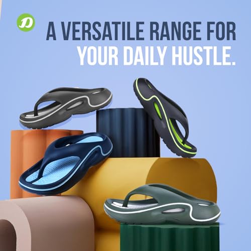 Image of DOCTOR EXTRA SOFT Men's Premium Slippers with Soft Acupressure Foot Massager for Adult | Comfortable & Light Weight| Stylish & Anti-Skid | Casual Waterproof & Everyday Flip Flops for Gents & Boys D-544