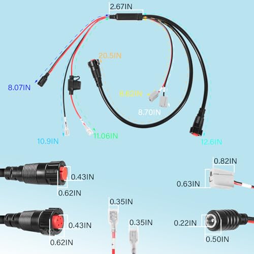 Image of Upgrade 010-12676-40 Replace for Garmin All-in-One Power Cable For Used with Summit Ice Fishing Shuttle Compatible with Panoptix LiveScope System Panoptix PS22 transducer ECHOMAP Chartplotter