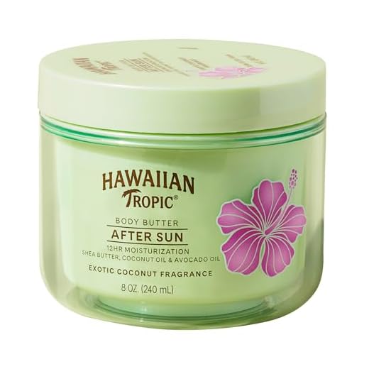 Hawaiian Tropic After Sun Lotion Moisturizer and Hydrating Body Butter with Coconut Oil, 8 Ounce