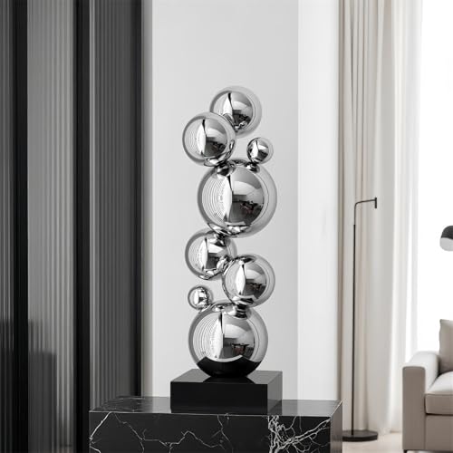Objet de décoration intérieure moderne sous forme de sculpture géométrique en acier - 4
