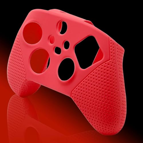Image of TMG X Series X /S Controller Skin,Anti-Slip Protector Compatible with Xbox Series X /S Controller-Silicone Cover with 2 Thumb Grips Caps (Red)