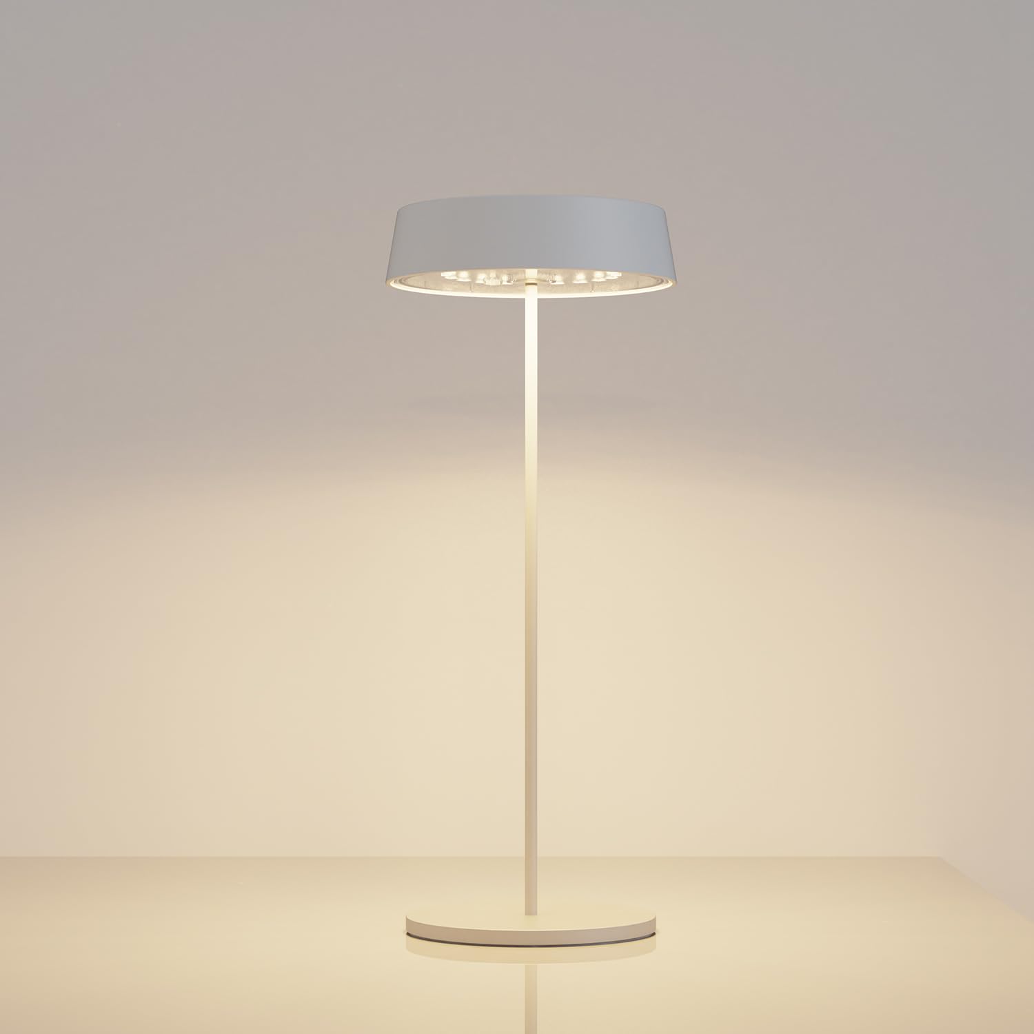 Palmina 901,lampade da tavolo senza fili,lampade da tavolo ricaricabili E Dimmerabile In Alluminio,abat jour senza fili 4400mah,Protezione IP54,luce da tavolo esterno/Interno/Bianco