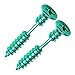 AchidistviQ 1 Paar Punk Gothic Mode Unisex Edelstahl Schraub-Ohrstecker Schmuck getönt Schraub-Ohrstecker, edelstahl, cyan, 2,5 cm