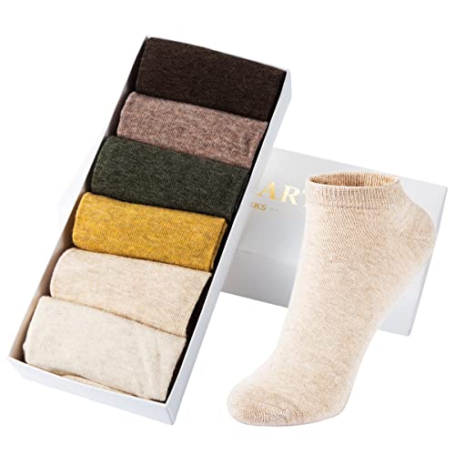 Image of MAGIARTE Womens Cotton Ankle Socks Low Cut Athletic Casual Mutil Color No Show Running Socks for Women