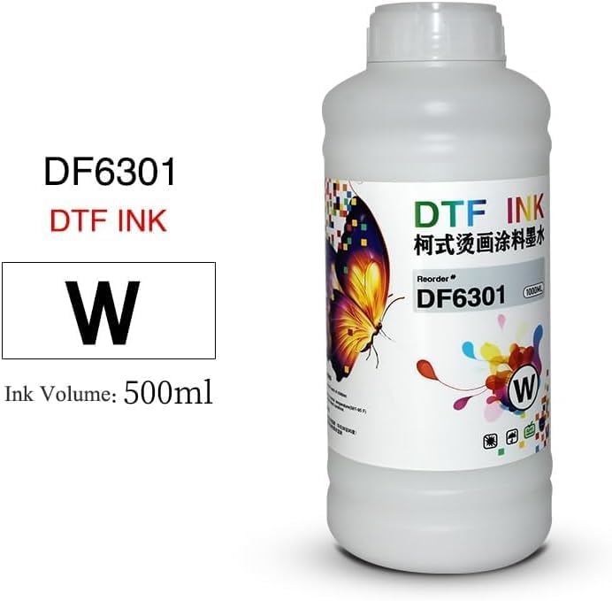 Tinta dtf para impresoras dtf A3 / a4, tinta para impresoras dtf, kcmyww, juego de 6 botellas, cabeza de impresión l1800 / tx800 / r1390 / xp600 500 ml por botella (DTF Tinta)