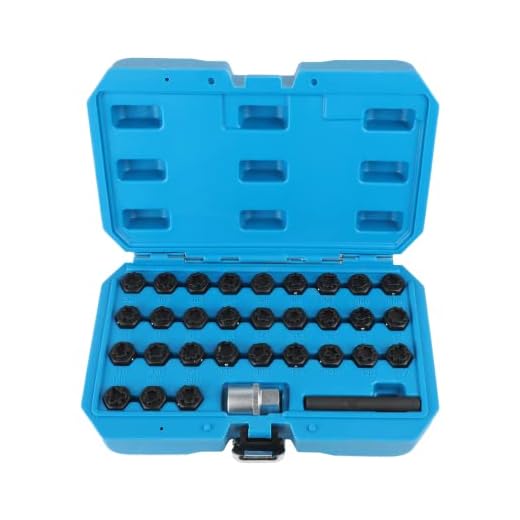 OUFKAR 32 PCS Wheel Lock Removal Kit Compatible with Mercedes Benz, Wheel Lock Key Set Wheel Lock Lug Nut Removal Kit for Removing and Locking