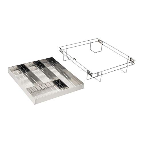 Image of SmartSlide Stainless Steel Basket (17 x 22 x 4 Inch Cutlery Basket) for Modular Kitchen /Cutlery Tray for Kitchen Drawer /Plate Basket /Kitchen Rack /Utensil Holder for Kitchen