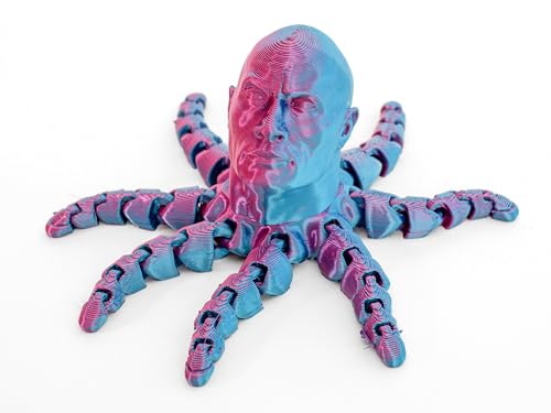 The Rocktopus Flexible Articulating 3D Printed Companion - Rock Dwayne Johnson (Brown)