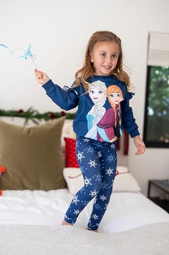 Image of Disney Frozen Minnie Mouse Stitch Princess Fall Toddler Girl Outfit 2 Piece Girl Clothes Long Sleeve Sweatshirt and Leggings