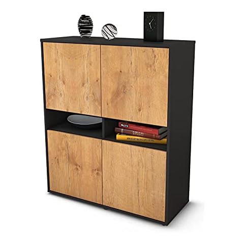 Stil.Zeit Highboard Innocenza - Korpus Anthrazit matt Cover