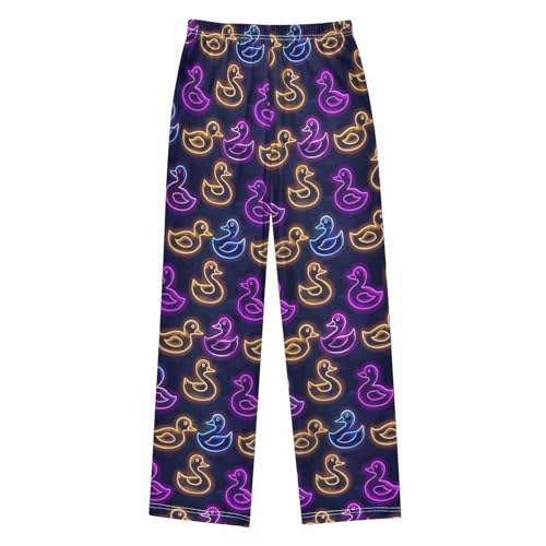 Neon Ducks Pajama Pants Soft Sleep Bottoms Long Pjs S2
