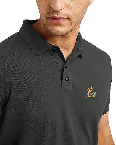 Image of EYEBOGLER Regular Fit Mens Polo Neck Half Sleeve Soild Casual Tshirt