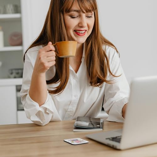 3dRose cst_130535_1 Live, Laugh, Love Teal Butterflies Inspirational Art-Soft Coasters, Set of 4