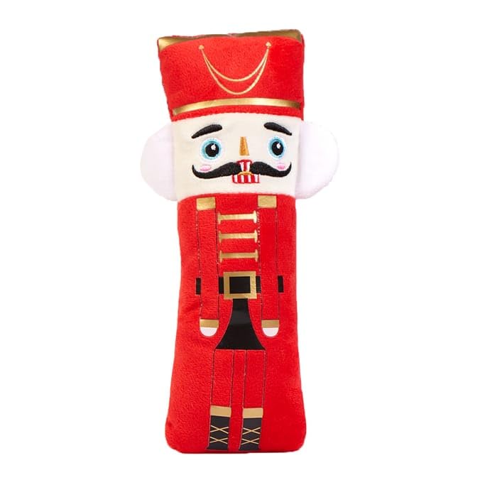 Swan Household Small Christmas Xmas Decoration Dog Plush Toy With Squeak Inside Fun Festive Designs (Nutcracker)