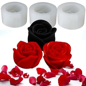 Jdh Silicone 3 Stück Rosen Kerzenformen Set