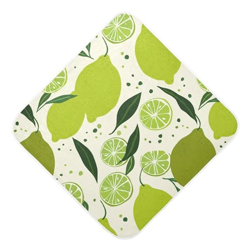 Kigai Baby Hooded Towel Absorbent Baby Bath Shower Towel with Hood for Newborn Boys Girls Babies Infant Toddler (Lemons 30 x 30 in)