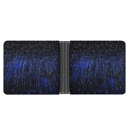Men's Leather Wallet Bifold Wallet for Men Full of Stars Slim Wallet with Multiple Card Classic Passcase Mens Card Holder