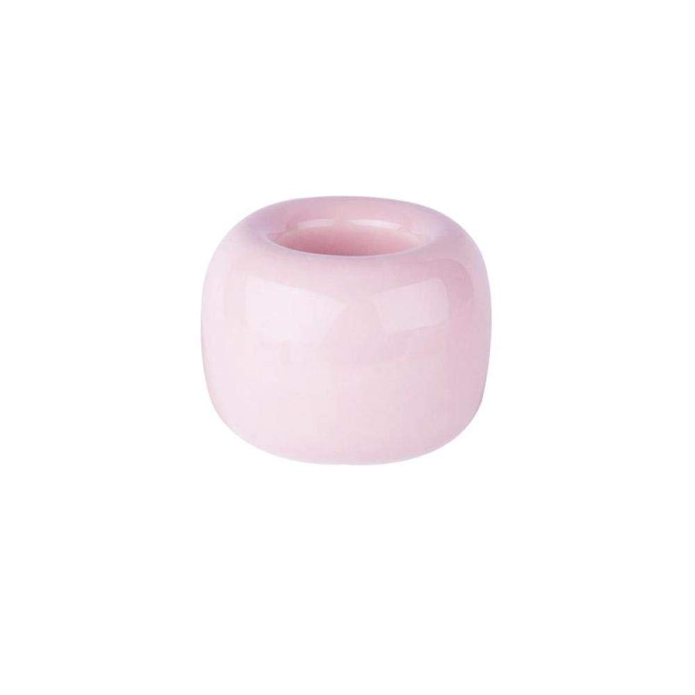 Support brosse à dents céramique rose stable et hygiénique pour douche