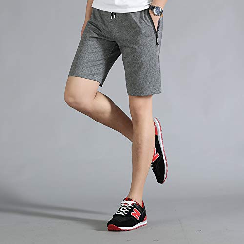 IRELIA 2 Pack Boys Shorts Drawstring Elastic Waist Zipper Pockets Black Gray Zipper XXL - image 3
