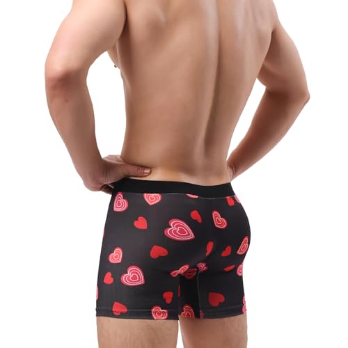 Evankin Men Funny Heart Boxer Briefs, Sexy Fun Novelty Underwear, Comfort Breathable Soft Underpants Shorts4