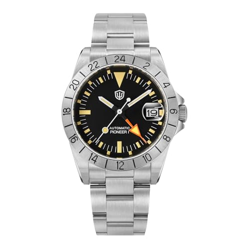watchdives GMT Watches for Men WD16570 V2 Dual Time Zone Dive Watch NH34 Automatic Wristwatch 37mm...