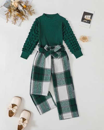 Image of Little Girls Clothes Kids Fall Winter Outfits Pant Set for Girl Age 4-8