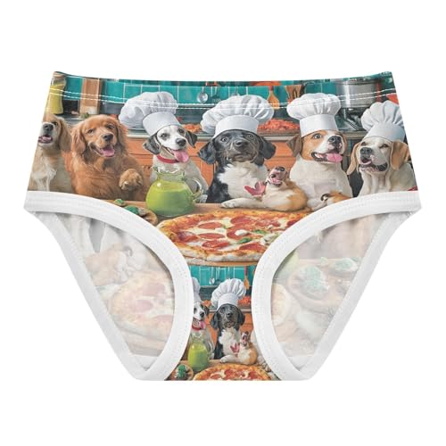 Cute Dogs Chef Dinner Toddler Girls's Underwear 2T 202b8603