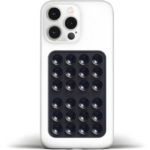 JingJinYY Medium-Sized Silicone Suction Phone Case Adhesive Mount Enhanced Suction Power and Upgraded Thickened Sticky Phone Grip Durable Hands-Free Sticky Phone Holder 2.28x3.46 (Black)