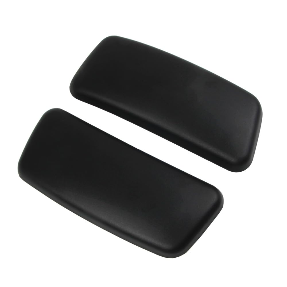 Cappucci di Ricambio for braccioli for Computer da Ufficio e da casa, Sedia, 1 Paio, Colore Grigio Nero, Parti di mobili for superfici di braccioli per Alleviare La Pressione del Gomito(Black)