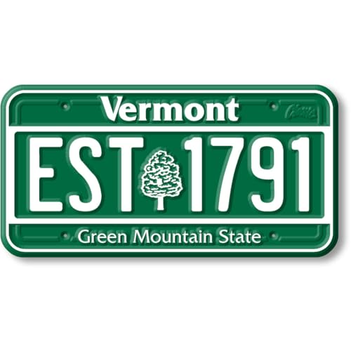 Imán Decorativo de Placa de Vermont 1.9x3.8 in