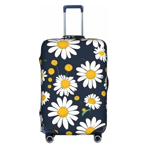 Housse de valise élastique XL blanche marguerites sac