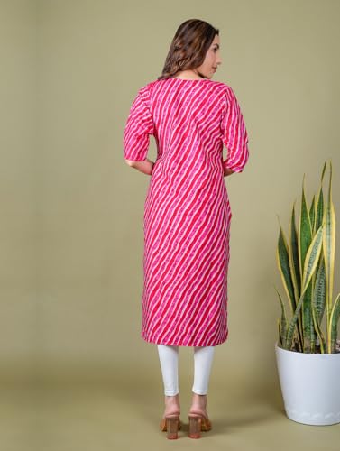 Image of Women's Straight Fit Printed Crepe Kurta, Casual Wear Kurti Design No 133