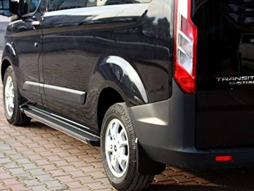 Reposapiés Apto para Ford Custom Transit y Tourneo L1 a Partir de 2012 Modelo Truva en Negro con TÜV y Abe