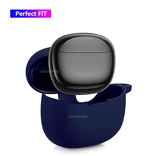 Image of LIRAMARK Shockproof Protective Silicone 360 Cover Case with Buckle Designed for Anker Soundcore R100 (Midnight Blue)